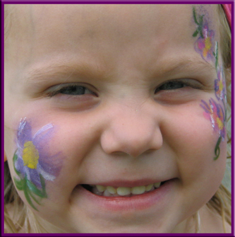 Flower Motif Face Painting with FunTAZM Flower Motif Face Painting with FunTAZM